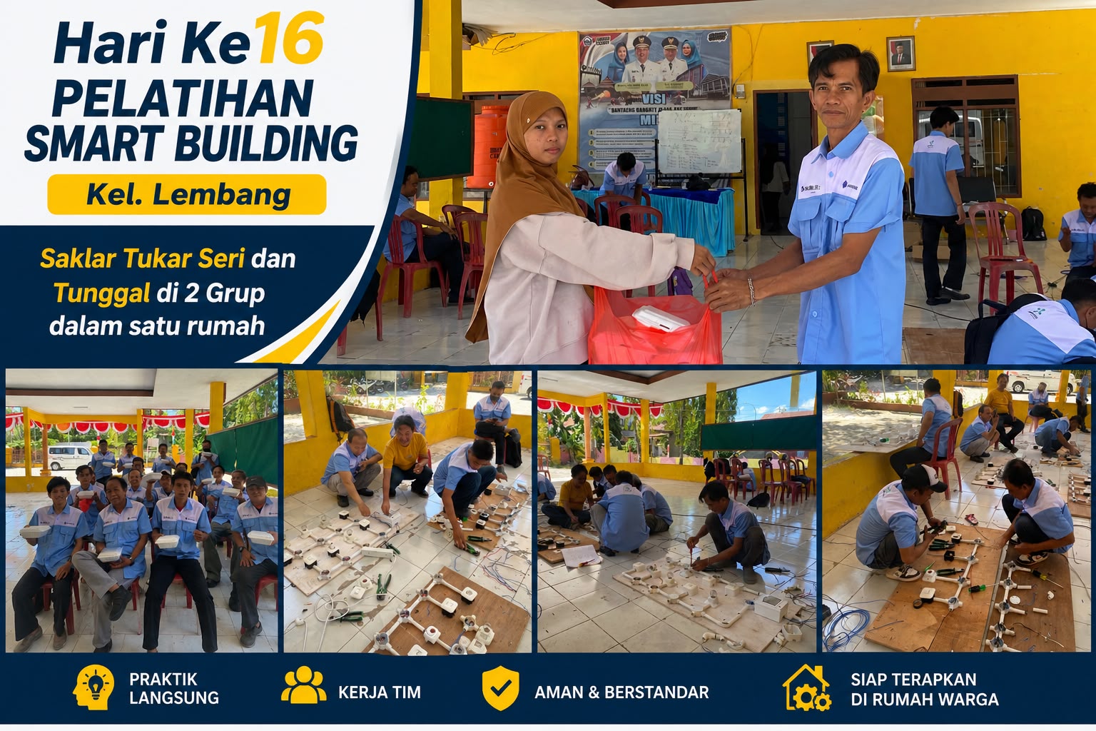 Hari ke-16 Pelatihan Smart Building di Lembang: Peserta Kian Terampil, Siap Terapkan Instalasi Listrik di Rumah Warga